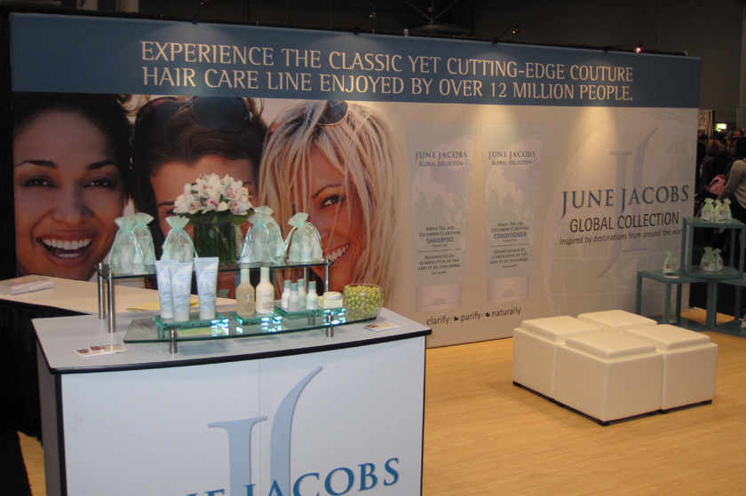 June Jacobs trade show booth