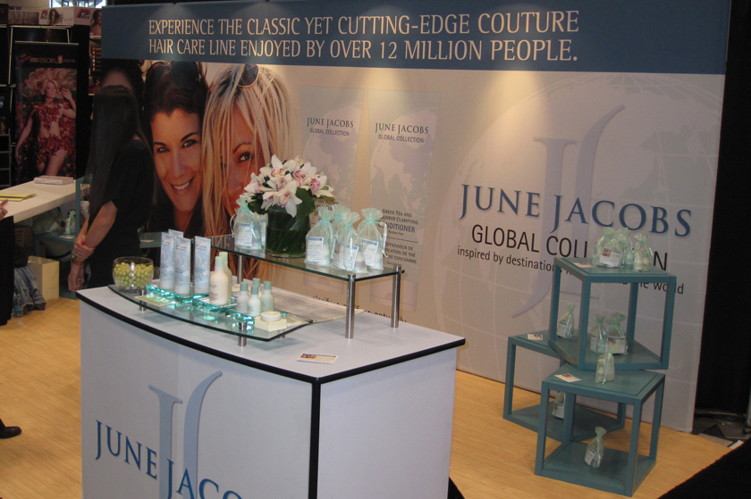 June Jacobs trade show booth