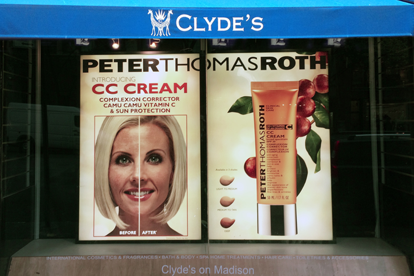 PTR Clyde's store window display