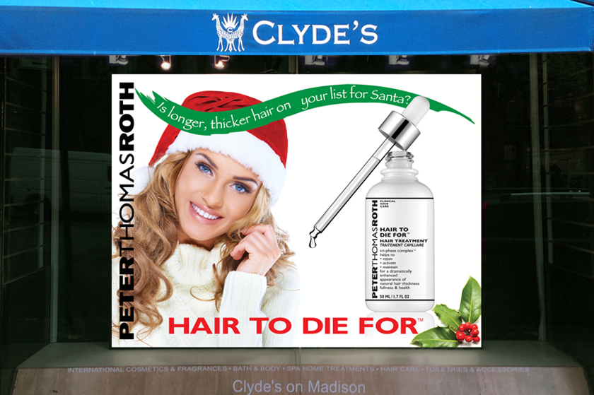 PTR Clyde's store window display