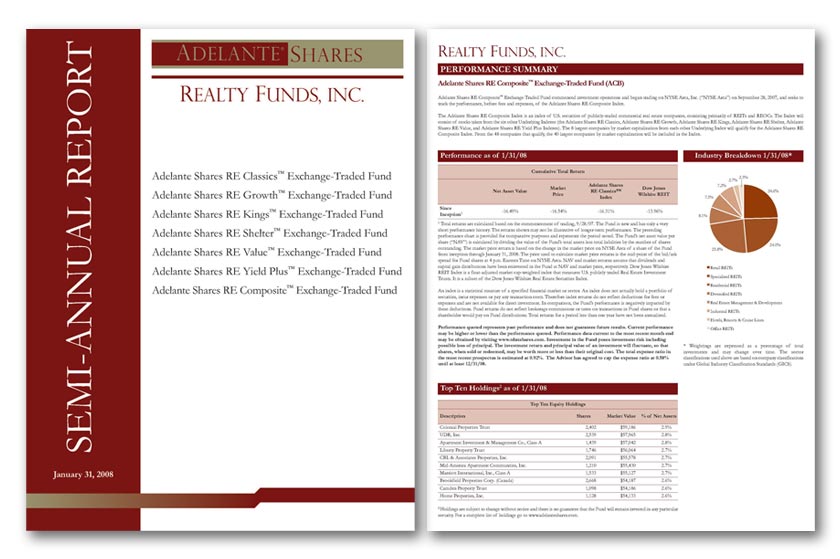 Adelante Shares semi-annual report