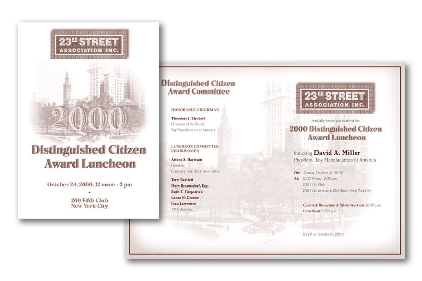 23rd St Association luncheon invitation