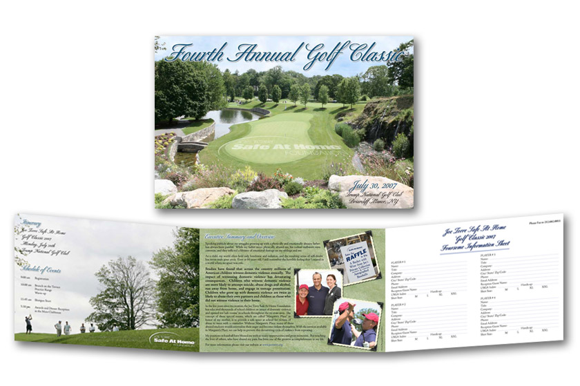 Joe Torre Safe at Home golf outing invitation