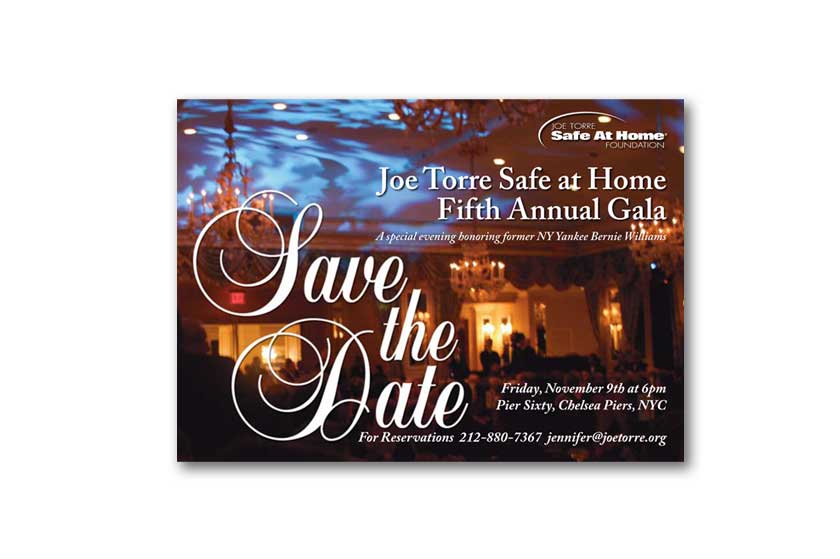 Joe Torre's Safe at Home Foundation save the date