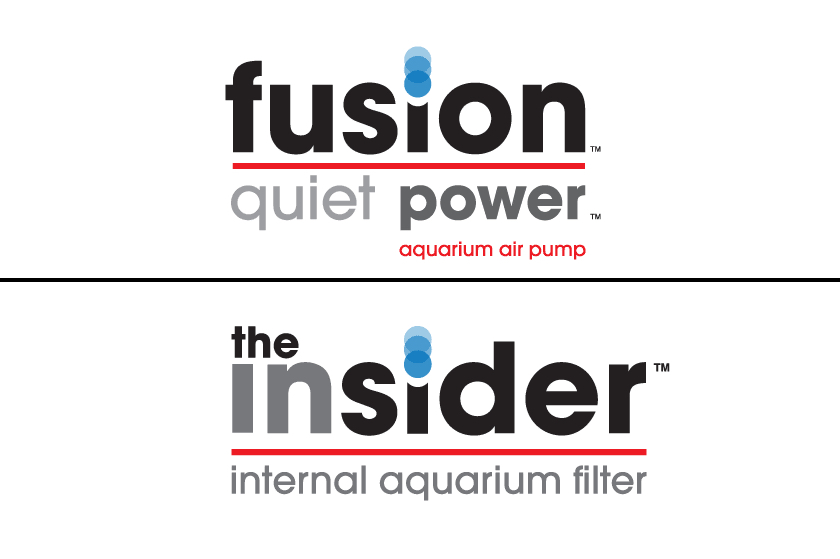 Fusion & Insider aquarium products logos