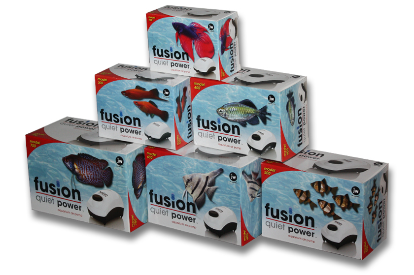 Fusion aquarium packaging & line look