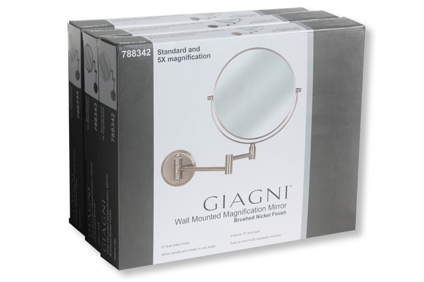 Giagni Mirrors packaging & line look
